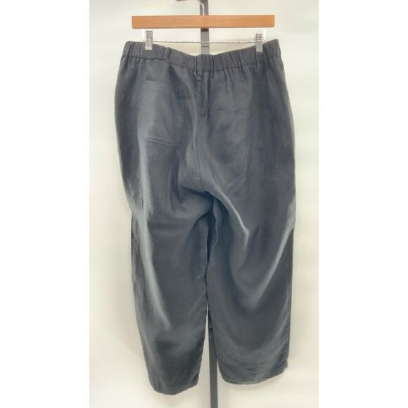 Quince Women 100% European Linen Pants Black L - Picture 2 of 2